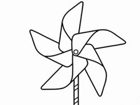 简单风车简笔画画法图片步骤