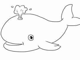 简单鲸鱼简笔画画法图片步骤