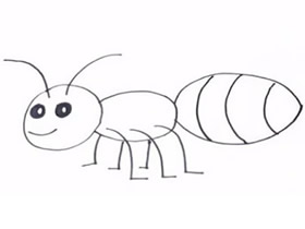 简单的蚂蚁简笔画画法图片步骤