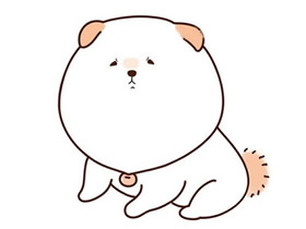 可爱胖狗狗简笔画画法图片步骤