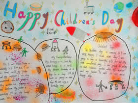 五年级Happy Children's Day英文手抄报图片