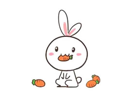 吃萝卜的小白兔简笔画画法图片步骤
