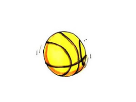 彩色篮球简笔画画法图片步骤