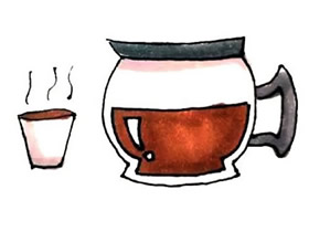 彩色茶壶简笔画画法图片步骤