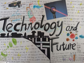 科技与未来英语手抄报资料图片八年级