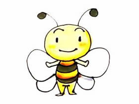 可爱卡通蜜蜂简笔画画法图片步骤